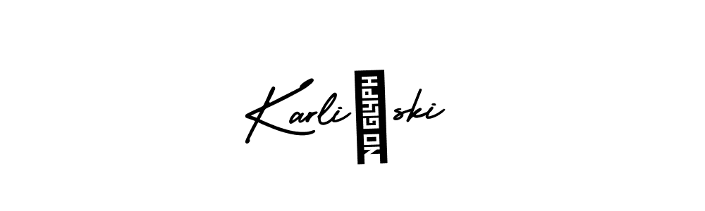 Make a beautiful signature design for name Karliński. With this signature (AmerikaSignatureDemo-Regular) style, you can create a handwritten signature for free. Karliński signature style 3 images and pictures png