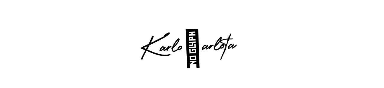 Use a signature maker to create a handwritten signature online. With this signature software, you can design (AmerikaSignatureDemo-Regular) your own signature for name KarloŠarlota. KarloŠarlota signature style 3 images and pictures png