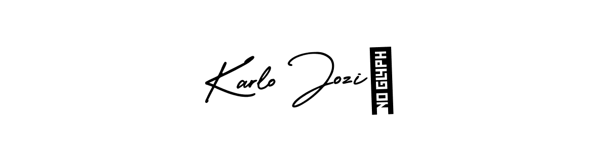 AmerikaSignatureDemo-Regular is a professional signature style that is perfect for those who want to add a touch of class to their signature. It is also a great choice for those who want to make their signature more unique. Get Karlo Jozić name to fancy signature for free. Karlo Jozić signature style 3 images and pictures png