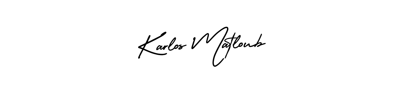 Also we have Karlos Matloub name is the best signature style. Create professional handwritten signature collection using AmerikaSignatureDemo-Regular autograph style. Karlos Matloub signature style 3 images and pictures png