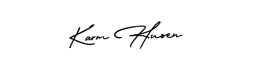 Best and Professional Signature Style for Karm Husen. AmerikaSignatureDemo-Regular Best Signature Style Collection. Karm Husen signature style 3 images and pictures png