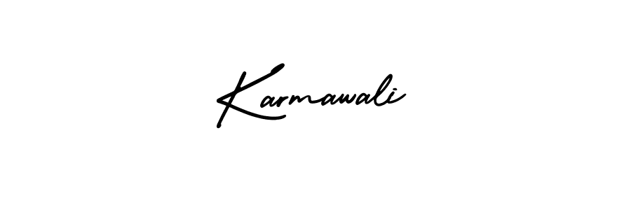 Design your own signature with our free online signature maker. With this signature software, you can create a handwritten (AmerikaSignatureDemo-Regular) signature for name Karmawali. Karmawali signature style 3 images and pictures png