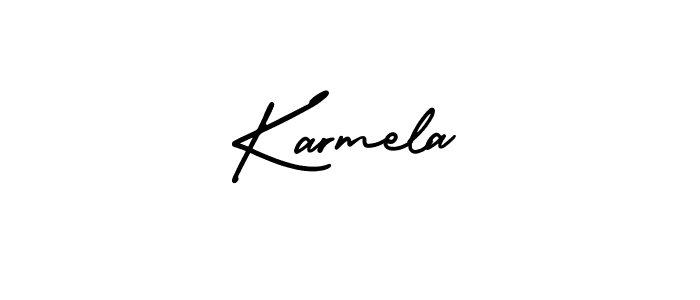 How to make Karmela signature? AmerikaSignatureDemo-Regular is a professional autograph style. Create handwritten signature for Karmela name. Karmela signature style 3 images and pictures png