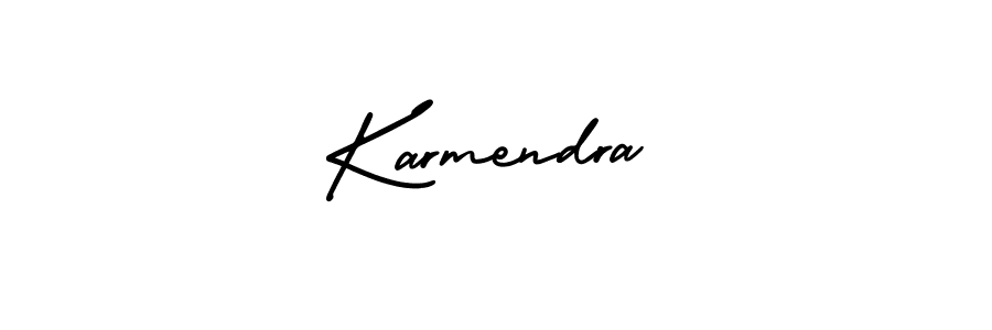 Use a signature maker to create a handwritten signature online. With this signature software, you can design (AmerikaSignatureDemo-Regular) your own signature for name Karmendra. Karmendra signature style 3 images and pictures png