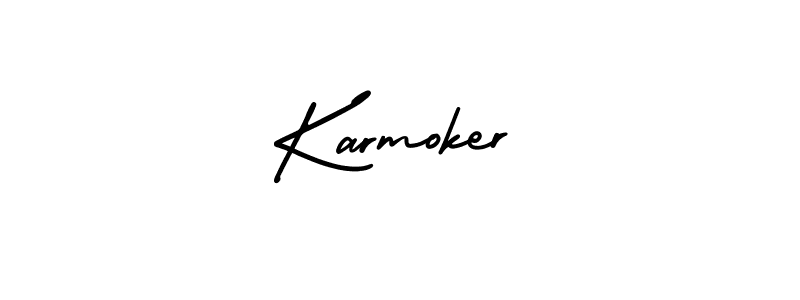 Create a beautiful signature design for name Karmoker. With this signature (AmerikaSignatureDemo-Regular) fonts, you can make a handwritten signature for free. Karmoker signature style 3 images and pictures png