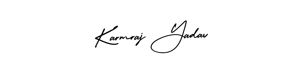 This is the best signature style for the Karmraj Yadav name. Also you like these signature font (AmerikaSignatureDemo-Regular). Mix name signature. Karmraj Yadav signature style 3 images and pictures png