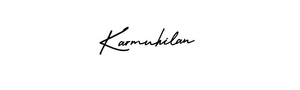 See photos of Karmuhilan official signature by Spectra . Check more albums & portfolios. Read reviews & check more about AmerikaSignatureDemo-Regular font. Karmuhilan signature style 3 images and pictures png