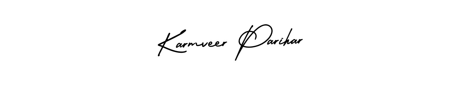 How to make Karmveer Parihar signature? AmerikaSignatureDemo-Regular is a professional autograph style. Create handwritten signature for Karmveer Parihar name. Karmveer Parihar signature style 3 images and pictures png