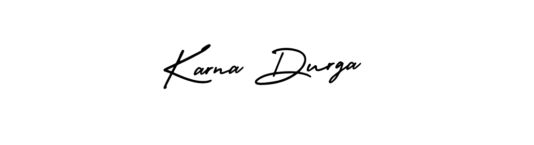 Use a signature maker to create a handwritten signature online. With this signature software, you can design (AmerikaSignatureDemo-Regular) your own signature for name Karna Durga. Karna Durga signature style 3 images and pictures png