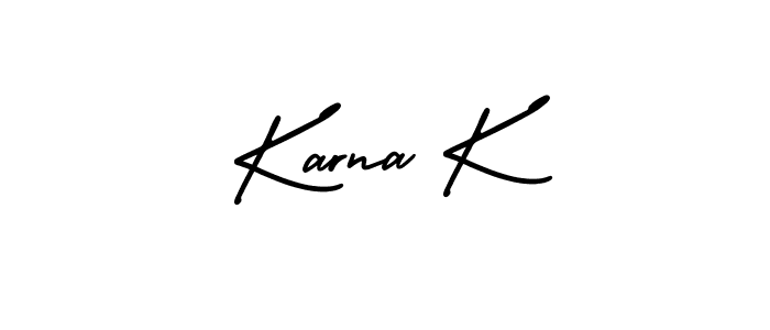 How to make Karna K signature? AmerikaSignatureDemo-Regular is a professional autograph style. Create handwritten signature for Karna K name. Karna K signature style 3 images and pictures png