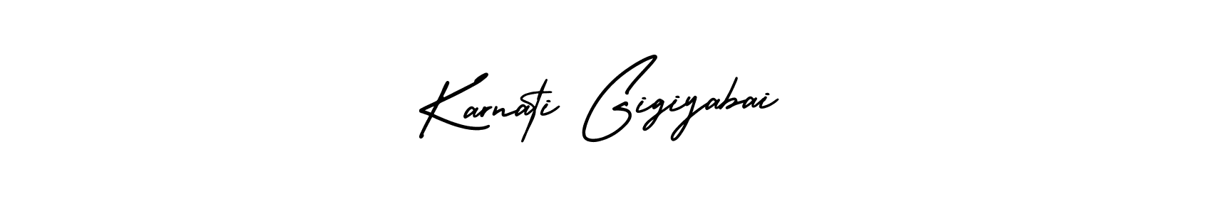 Design your own signature with our free online signature maker. With this signature software, you can create a handwritten (AmerikaSignatureDemo-Regular) signature for name Karnati Gigiyabai. Karnati Gigiyabai signature style 3 images and pictures png