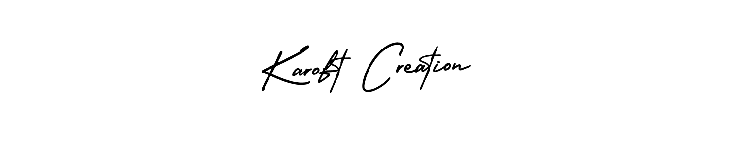 Also You can easily find your signature by using the search form. We will create Karoft Creation name handwritten signature images for you free of cost using AmerikaSignatureDemo-Regular sign style. Karoft Creation signature style 3 images and pictures png