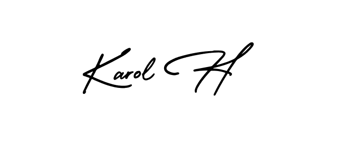 Similarly AmerikaSignatureDemo-Regular is the best handwritten signature design. Signature creator online .You can use it as an online autograph creator for name Karol H. Karol H signature style 3 images and pictures png