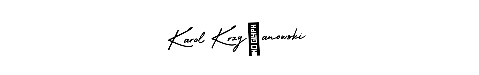 How to make Karol Krzyżanowski name signature. Use AmerikaSignatureDemo-Regular style for creating short signs online. This is the latest handwritten sign. Karol Krzyżanowski signature style 3 images and pictures png