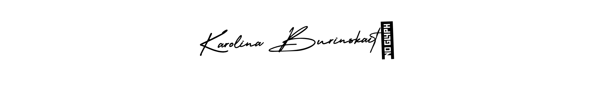 Karolina Burinskaitė stylish signature style. Best Handwritten Sign (AmerikaSignatureDemo-Regular) for my name. Handwritten Signature Collection Ideas for my name Karolina Burinskaitė. Karolina Burinskaitė signature style 3 images and pictures png