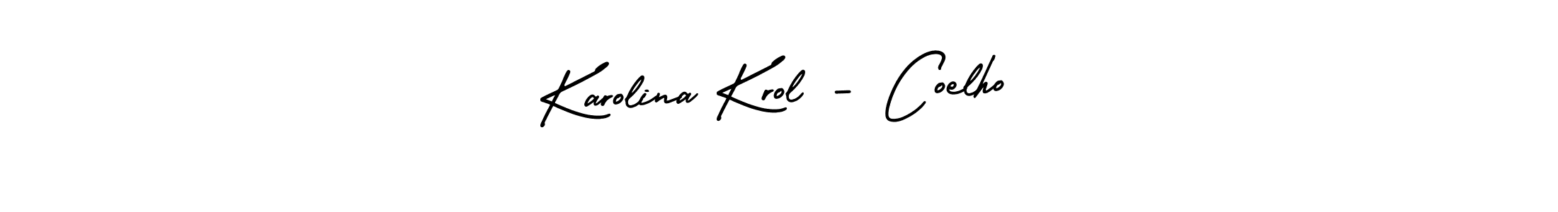 Make a beautiful signature design for name Karolina Krol - Coelho. With this signature (AmerikaSignatureDemo-Regular) style, you can create a handwritten signature for free. Karolina Krol - Coelho signature style 3 images and pictures png
