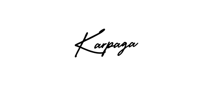 Also we have Karpaga name is the best signature style. Create professional handwritten signature collection using AmerikaSignatureDemo-Regular autograph style. Karpaga signature style 3 images and pictures png