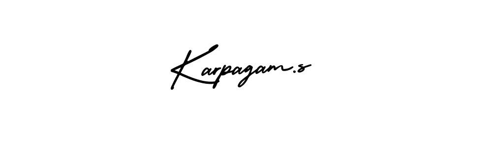 Design your own signature with our free online signature maker. With this signature software, you can create a handwritten (AmerikaSignatureDemo-Regular) signature for name Karpagam.s. Karpagam.s signature style 3 images and pictures png