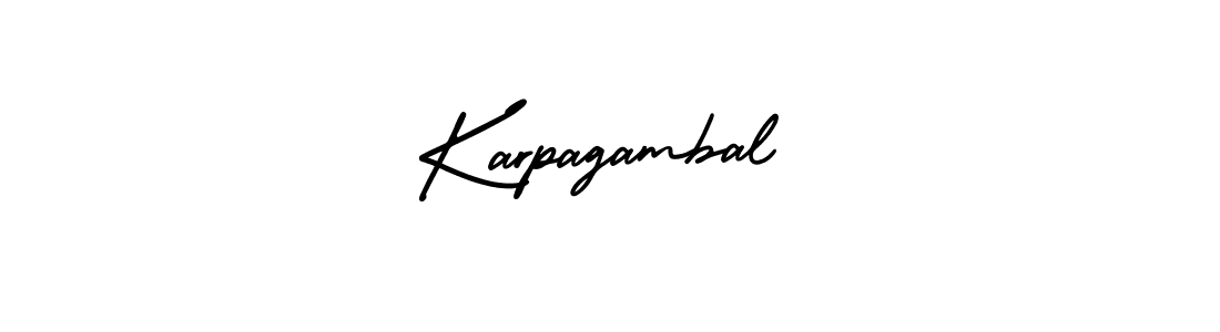 Karpagambal stylish signature style. Best Handwritten Sign (AmerikaSignatureDemo-Regular) for my name. Handwritten Signature Collection Ideas for my name Karpagambal. Karpagambal signature style 3 images and pictures png