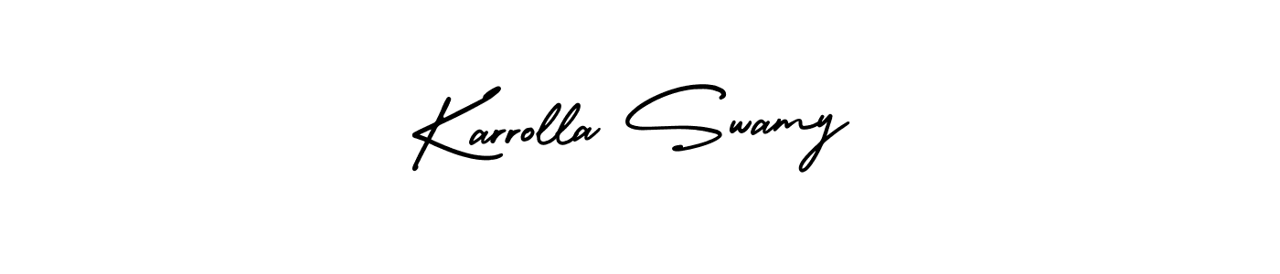How to Draw Karrolla Swamy signature style? AmerikaSignatureDemo-Regular is a latest design signature styles for name Karrolla Swamy. Karrolla Swamy signature style 3 images and pictures png