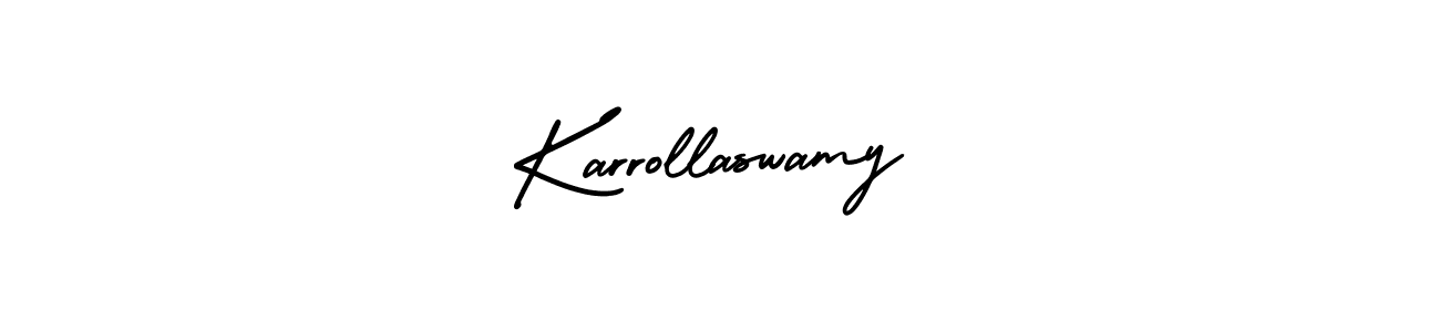 Design your own signature with our free online signature maker. With this signature software, you can create a handwritten (AmerikaSignatureDemo-Regular) signature for name Karrollaswamy. Karrollaswamy signature style 3 images and pictures png