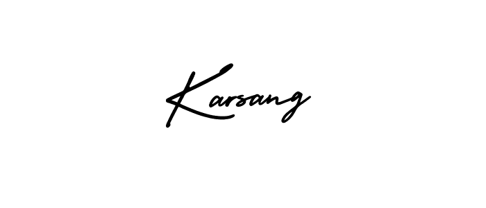 How to Draw Karsang signature style? AmerikaSignatureDemo-Regular is a latest design signature styles for name Karsang. Karsang signature style 3 images and pictures png