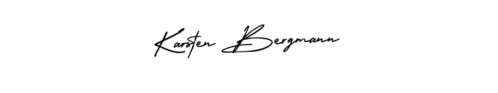 How to make Karsten Bergmann name signature. Use AmerikaSignatureDemo-Regular style for creating short signs online. This is the latest handwritten sign. Karsten Bergmann signature style 3 images and pictures png
