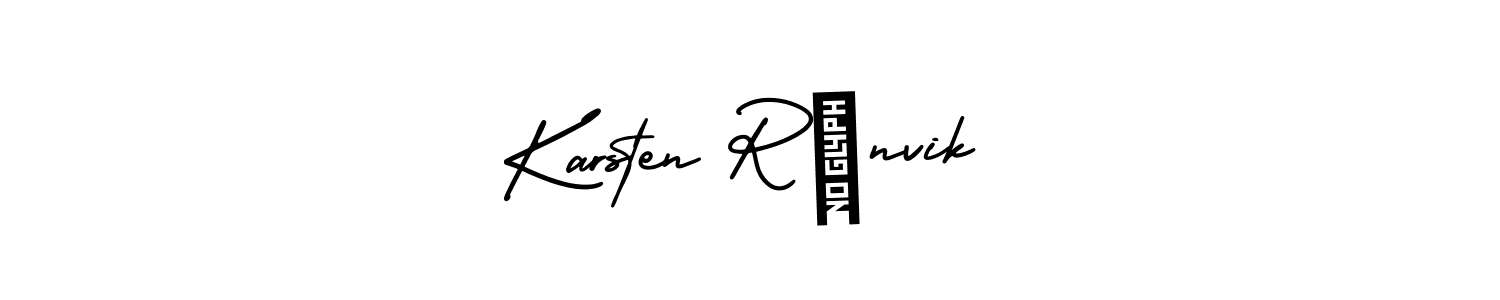 Create a beautiful signature design for name Karsten Rønvik. With this signature (AmerikaSignatureDemo-Regular) fonts, you can make a handwritten signature for free. Karsten Rønvik signature style 3 images and pictures png