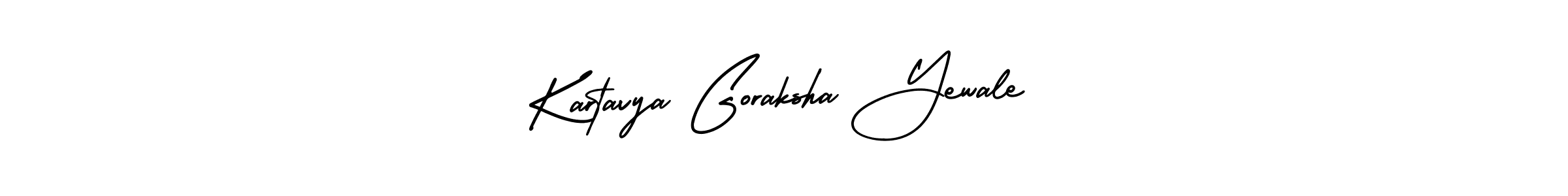 Kartavya Goraksha Yewale stylish signature style. Best Handwritten Sign (AmerikaSignatureDemo-Regular) for my name. Handwritten Signature Collection Ideas for my name Kartavya Goraksha Yewale. Kartavya Goraksha Yewale signature style 3 images and pictures png