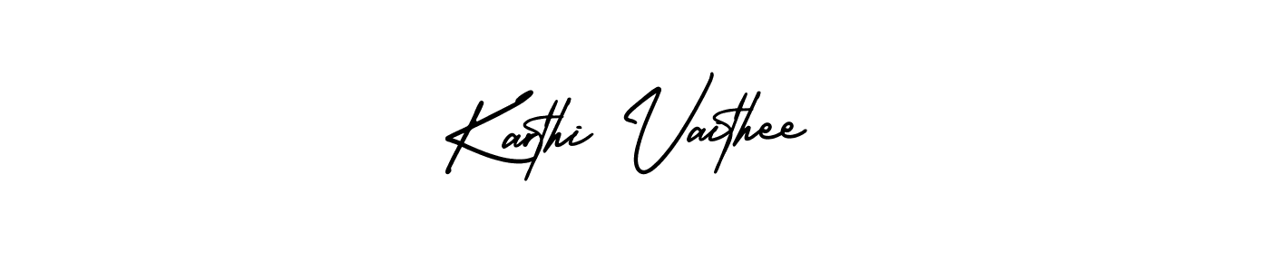 AmerikaSignatureDemo-Regular is a professional signature style that is perfect for those who want to add a touch of class to their signature. It is also a great choice for those who want to make their signature more unique. Get Karthi Vaithee name to fancy signature for free. Karthi Vaithee signature style 3 images and pictures png