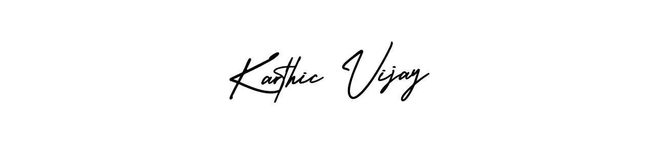 Design your own signature with our free online signature maker. With this signature software, you can create a handwritten (AmerikaSignatureDemo-Regular) signature for name Karthic Vijay. Karthic Vijay signature style 3 images and pictures png