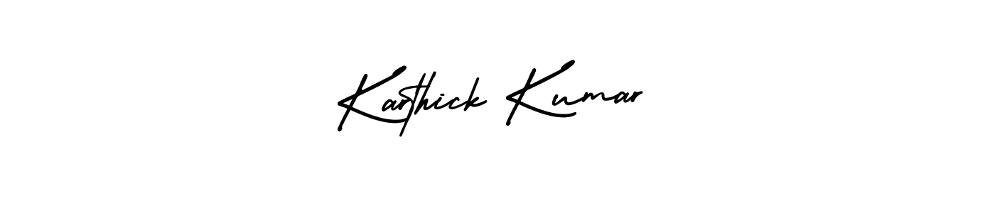 if you are searching for the best signature style for your name Karthick Kumar. so please give up your signature search. here we have designed multiple signature styles  using AmerikaSignatureDemo-Regular. Karthick Kumar signature style 3 images and pictures png