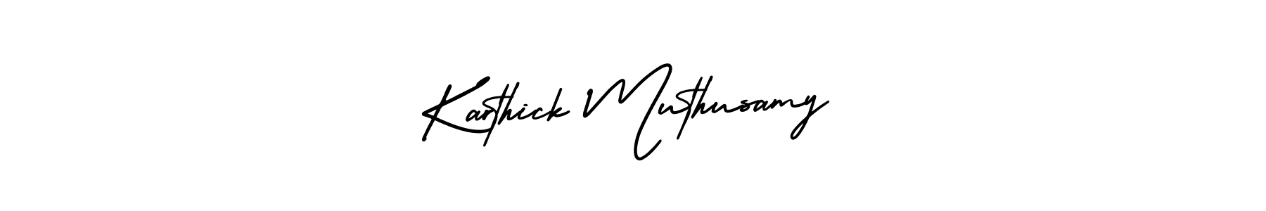 Use a signature maker to create a handwritten signature online. With this signature software, you can design (AmerikaSignatureDemo-Regular) your own signature for name Karthick Muthusamy. Karthick Muthusamy signature style 3 images and pictures png