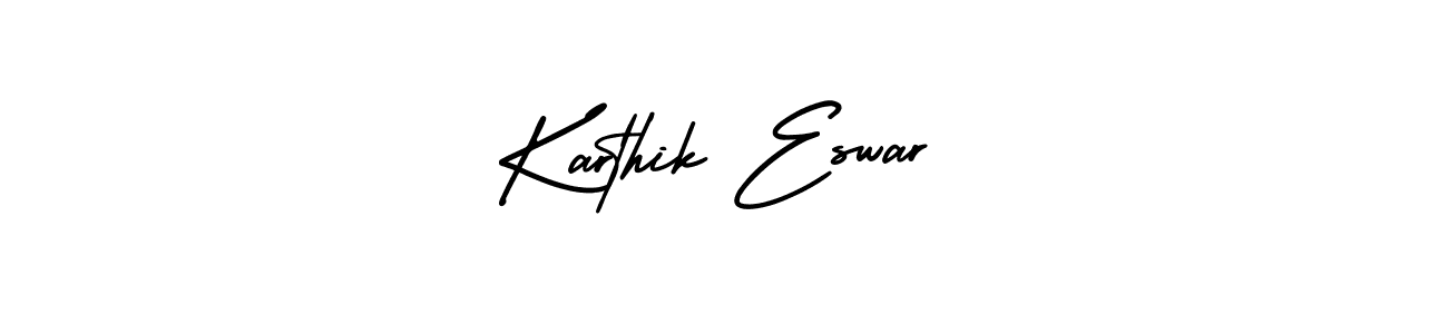 Similarly AmerikaSignatureDemo-Regular is the best handwritten signature design. Signature creator online .You can use it as an online autograph creator for name Karthik Eswar. Karthik Eswar signature style 3 images and pictures png