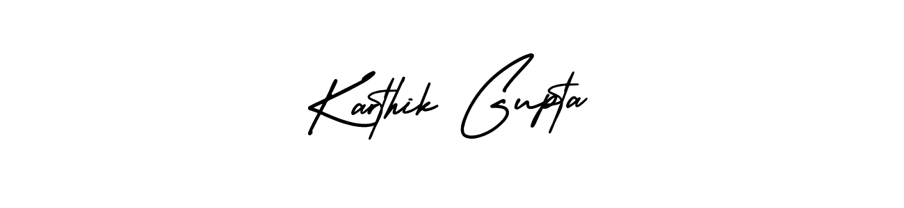 Use a signature maker to create a handwritten signature online. With this signature software, you can design (AmerikaSignatureDemo-Regular) your own signature for name Karthik Gupta. Karthik Gupta signature style 3 images and pictures png