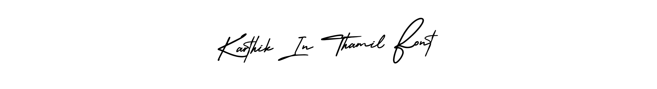 How to make Karthik In Thamil Font signature? AmerikaSignatureDemo-Regular is a professional autograph style. Create handwritten signature for Karthik In Thamil Font name. Karthik In Thamil Font signature style 3 images and pictures png