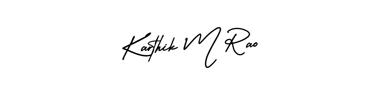 AmerikaSignatureDemo-Regular is a professional signature style that is perfect for those who want to add a touch of class to their signature. It is also a great choice for those who want to make their signature more unique. Get Karthik M Rao name to fancy signature for free. Karthik M Rao signature style 3 images and pictures png