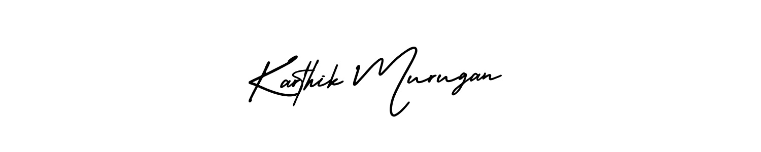 How to make Karthik Murugan name signature. Use AmerikaSignatureDemo-Regular style for creating short signs online. This is the latest handwritten sign. Karthik Murugan signature style 3 images and pictures png