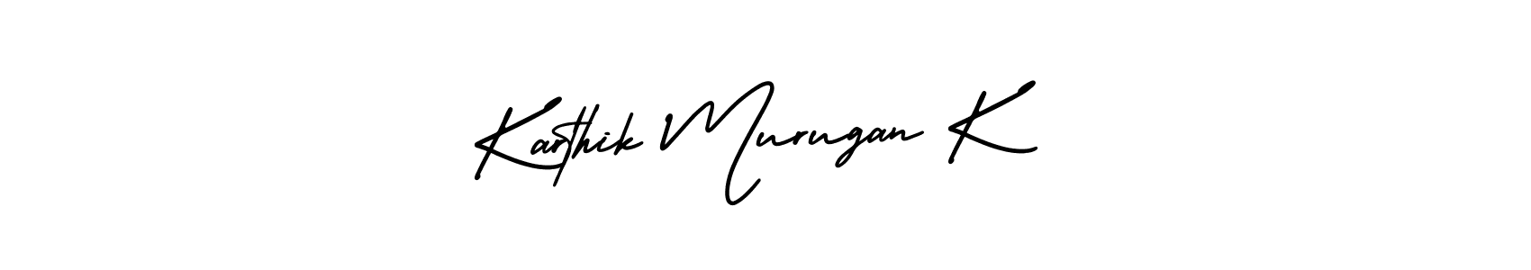 It looks lik you need a new signature style for name Karthik Murugan K. Design unique handwritten (AmerikaSignatureDemo-Regular) signature with our free signature maker in just a few clicks. Karthik Murugan K signature style 3 images and pictures png