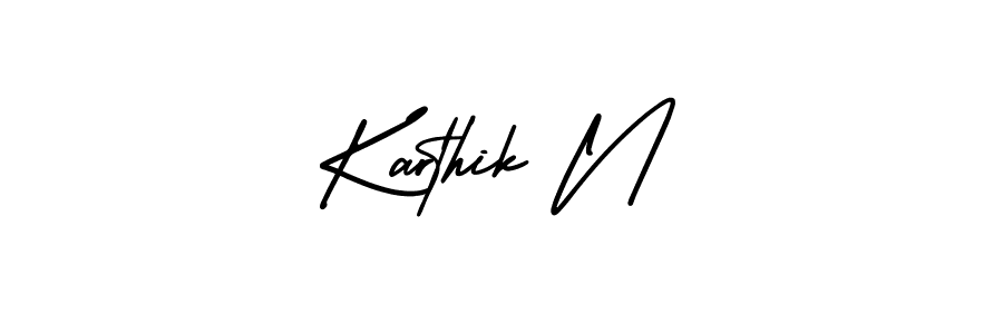 AmerikaSignatureDemo-Regular is a professional signature style that is perfect for those who want to add a touch of class to their signature. It is also a great choice for those who want to make their signature more unique. Get Karthik N name to fancy signature for free. Karthik N signature style 3 images and pictures png