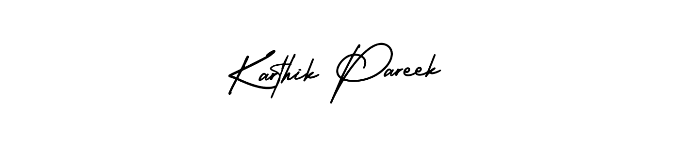 Design your own signature with our free online signature maker. With this signature software, you can create a handwritten (AmerikaSignatureDemo-Regular) signature for name Karthik Pareek. Karthik Pareek signature style 3 images and pictures png