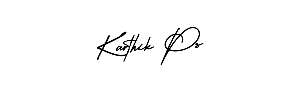 Design your own signature with our free online signature maker. With this signature software, you can create a handwritten (AmerikaSignatureDemo-Regular) signature for name Karthik Ps. Karthik Ps signature style 3 images and pictures png