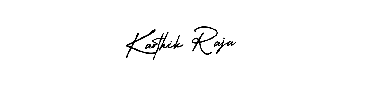 Make a beautiful signature design for name Karthik Raja. With this signature (AmerikaSignatureDemo-Regular) style, you can create a handwritten signature for free. Karthik Raja signature style 3 images and pictures png