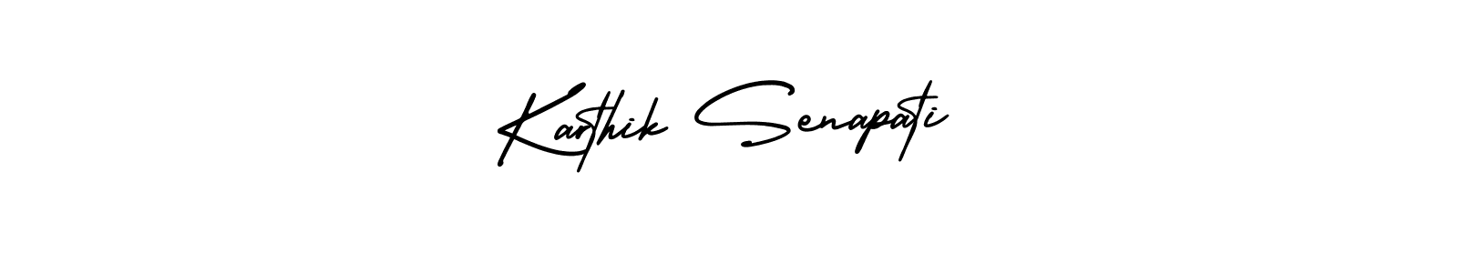 Use a signature maker to create a handwritten signature online. With this signature software, you can design (AmerikaSignatureDemo-Regular) your own signature for name Karthik Senapati. Karthik Senapati signature style 3 images and pictures png