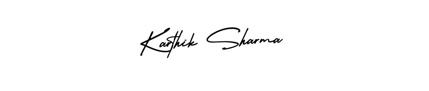 Similarly AmerikaSignatureDemo-Regular is the best handwritten signature design. Signature creator online .You can use it as an online autograph creator for name Karthik Sharma. Karthik Sharma signature style 3 images and pictures png