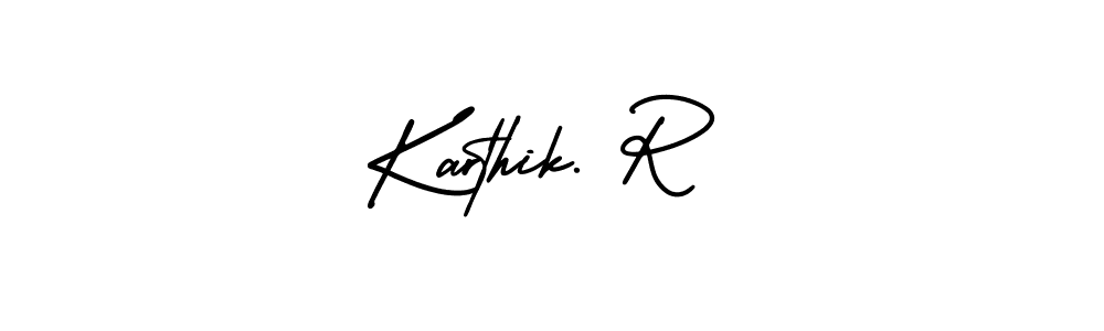It looks lik you need a new signature style for name Karthik. R. Design unique handwritten (AmerikaSignatureDemo-Regular) signature with our free signature maker in just a few clicks. Karthik. R signature style 3 images and pictures png