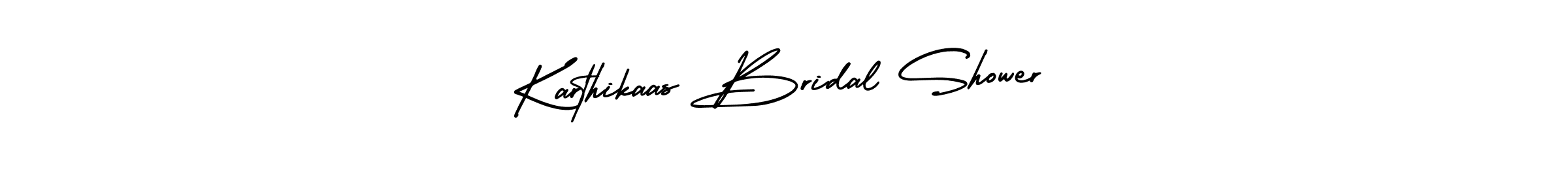 How to make Karthikaas Bridal Shower signature? AmerikaSignatureDemo-Regular is a professional autograph style. Create handwritten signature for Karthikaas Bridal Shower name. Karthikaas Bridal Shower signature style 3 images and pictures png