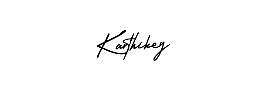 Make a beautiful signature design for name Karthikey. With this signature (AmerikaSignatureDemo-Regular) style, you can create a handwritten signature for free. Karthikey signature style 3 images and pictures png