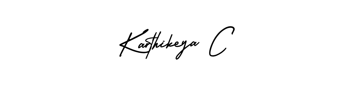 Make a beautiful signature design for name Karthikeya C. With this signature (AmerikaSignatureDemo-Regular) style, you can create a handwritten signature for free. Karthikeya C signature style 3 images and pictures png