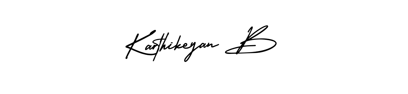 This is the best signature style for the Karthikeyan B name. Also you like these signature font (AmerikaSignatureDemo-Regular). Mix name signature. Karthikeyan B signature style 3 images and pictures png